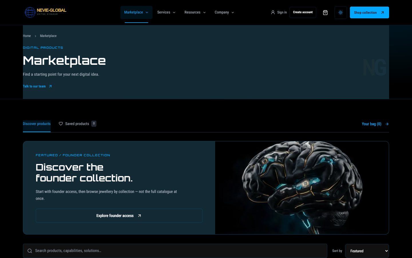 Marketplace — founder access and connected jewellery in GBP